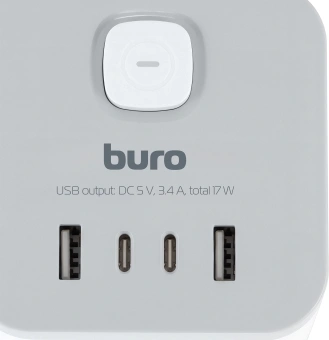 Сетевой разветвитель Buro BU-PW3UC-W (3 розетки) белый (коробка) - купить недорого с доставкой в интернет-магазине
