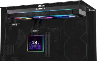 Система водяного охлаждения Lian-Li HydroShift II LCD-S 360CL ARGB Soc-AM5/AM4/1700/1851 черный 4-pin 30dB Al+Cu LCD Ret (G89.GHS2LCDS36CB.R0) - купить недорого с доставкой в интернет-магазине