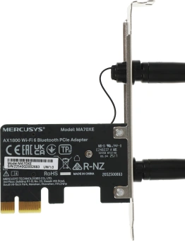 Сетевой адаптер Wi-Fi + Bluetooth Mercusys MA70XE AX1800 PCI Express (ант.внеш.несъем.) 2ант. - купить недорого с доставкой в интернет-магазине