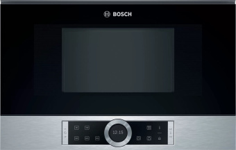 Микроволновая печь Bosch BFR634GS1 21л. 900Вт черный/серебристый (встраиваемая) - купить недорого с доставкой в интернет-магазине