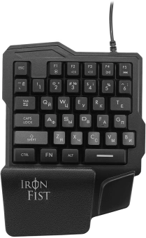 Игровой блок Оклик 701G IRON FIST черный USB for gamer LED (подставка для запястий) (1196590) кабель 1.8м - купить недорого с доставкой в интернет-магазине