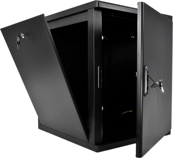 Шкаф коммутационный ЦМО (ШРН-М-12.650.1-9005) настенный 12U 600x650мм пер.дв.металл 120кг черный 581мм 24.48кг 180град. 610мм металл - купить недорого с доставкой в интернет-магазине