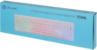 Клавиатура Оклик 550ML белый USB slim Multimedia LED - цена, купить или заказать с доставкой в интернет-магазине Клавиатура Оклик 550ML белый USB slim Multimedia LED - купить недорого с доставкой в интернет-магазине