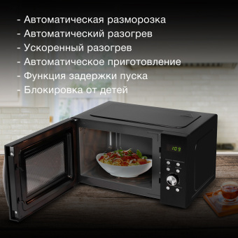 Микроволновая Печь Hyundai HYM-D2078 23л. 800Вт черный/серебристый - купить недорого с доставкой в интернет-магазине