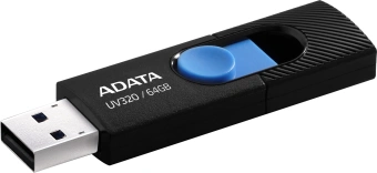 Флеш Диск A-Data 64GB UV320 AUV320-64G-RBKBL USB3.2 черный - купить недорого с доставкой в интернет-магазине
