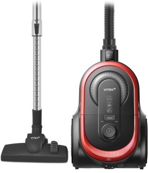 Пылесос Vitek VT-CV1880 2000Вт черный/красный - купить недорого с доставкой в интернет-магазине