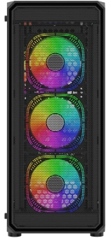 Корпус Bloody BD-CC114F черный без БП ATX 4x120mm 1xUSB2.0 1xUSB3.0 audio bott PSU - купить недорого с доставкой в интернет-магазине