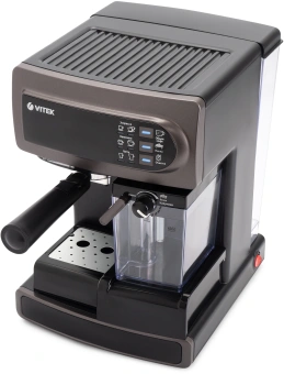 Кофеварка рожковая Vitek VT-1517 SR 1238Вт серый - купить недорого с доставкой в интернет-магазине