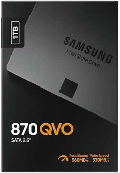Накопитель SSD Samsung SATA-III 1TB MZ-77Q1T0BW 870 QVO 2.5" - купить недорого с доставкой в интернет-магазине