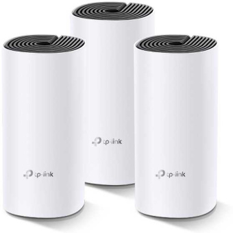 Бесшовный Mesh роутер TP-Link Deco M4 (DECO M4(3-PACK)) AC1200 10/100/1000BASE-TX белый (упак.:3шт) - купить недорого с доставкой в интернет-магазине