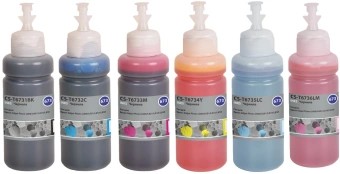 Чернила Cactus CS-T673set 673 черный/голубой/пурпурный/желтый/светло-голубой/светло-пурпурный набор 6x70мл для Epson Inkjet Photo L800/L801/L810/L850 - купить недорого с доставкой в интернет-магазине