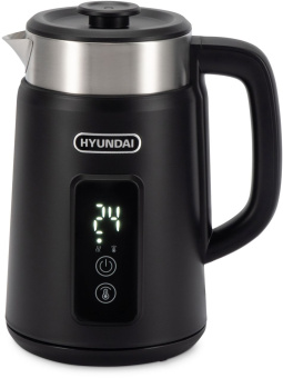 Чайник электрический Hyundai HYK-S3505 1.5л. 2200Вт черный корпус: металл/пластик - купить недорого с доставкой в интернет-магазине