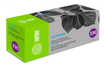 Картридж лазерный Cactus CS-TN230C TN-230C голубой (1400стр.) для Brother HL-3040/3070/DCP-9010/MFC-9120/9320 - купить недорого с доставкой в интернет-магазине