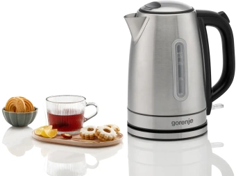 Чайник электрический Gorenje K17DS 1.7л. 2200Вт серебристый корпус: металл - купить недорого с доставкой в интернет-магазине