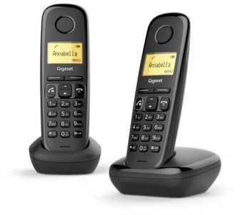 Р/Телефон Dect Gigaset A270 Duo Rus черный (труб. в компл.:2шт) АОН - купить недорого с доставкой в интернет-магазине