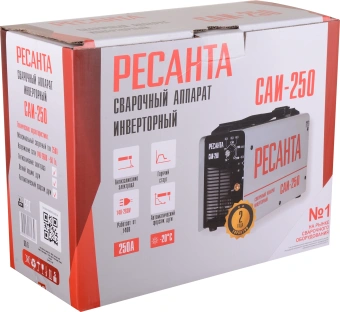 Сварочный аппарат Ресанта САИ-250 инвертор ММА DC 9.5кВт - купить недорого с доставкой в интернет-магазине