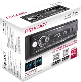 Автомагнитола Prology CMX-240 1DIN 4x55Вт v4.2 AUX 3 ПДУ (PRCMX240) - купить недорого с доставкой в интернет-магазине