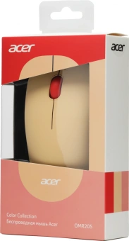 Мышь Acer OMR205 розовый/бежевый оптическая 1200dpi беспров. USB для ноутбука 3but (ZL.MCEEE.02L) - купить недорого с доставкой в интернет-магазине