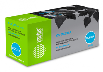 Картридж лазерный Cactus CS-CC531A CC531A голубой (2800стр.) для HP Color LaserJet CP2025/CM2320 - купить недорого с доставкой в интернет-магазине