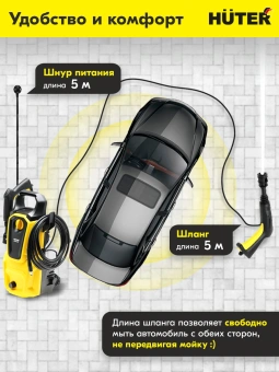 Минимойка Huter M M1650-HP 1650Вт (900/70/8/51) - купить недорого с доставкой в интернет-магазине