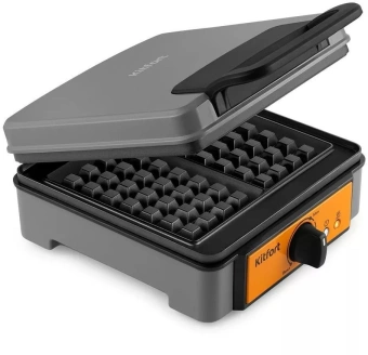 Вафельница Kitfort КТ-1694 1200Вт серый - купить недорого с доставкой в интернет-магазине