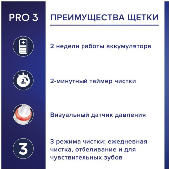 Зубная щетка электрическая Oral-B Pro 3/D505.513.3X розовый - купить недорого с доставкой в интернет-магазине