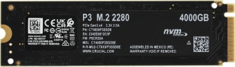 Накопитель SSD Crucial PCIe 3.0 x4 4TB CT4000P3SSD8 P3 M.2 2280 - купить недорого с доставкой в интернет-магазине