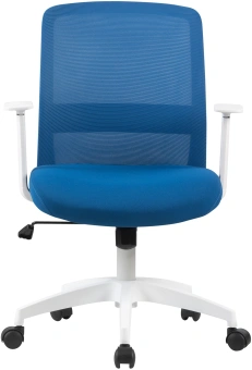 Кресло Cactus CS-WMC333-BL темно-синий сиденье темно-синий сетка/ткань низк.спин. крестов. пластик пластик белый - купить недорого с доставкой в интернет-магазине