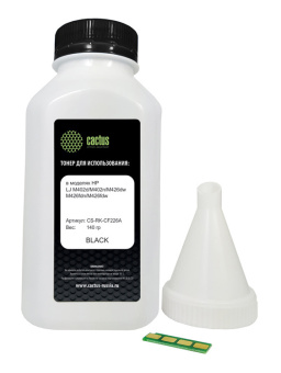 Тонер Cactus CS-RK-CF226A черный флакон 140гр. (в компл.:чип) для принтера HP LJ M402d/M402n/M426dw/M426fdn/M426fdw - купить недорого с доставкой в интернет-магазине