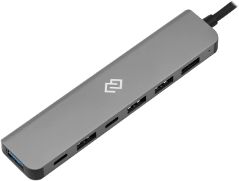 Разветвитель USB-C + USB-A Digma DHUB-7USB-AC 7порт. серебристый - купить недорого с доставкой в интернет-магазине