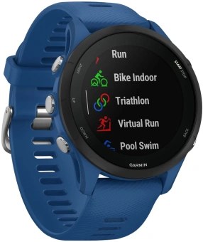 Смарт-часы Garmin Forerunner 255 33мм 1.3" корп.черный рем.синий (010-02641-11) - купить недорого с доставкой в интернет-магазине