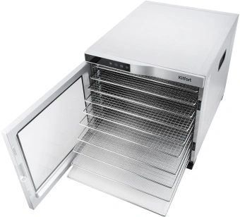 Сушка для фруктов и овощей Kitfort КТ-1910 30под. 1000Вт нержавеющая сталь - купить недорого с доставкой в интернет-магазине