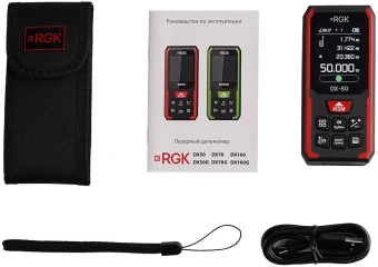 Лазерный дальномер RGK DX-50 2кл.лаз. 670нм цв.луч. красный - купить недорого с доставкой в интернет-магазине