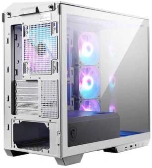 Корпус MSI MAG Pano M100R PZ белый без БП mATX 3x120mm 4x140mm 1xUSB3.1 audio CardReader AirDuct bott PSU - купить недорого с доставкой в интернет-магазине