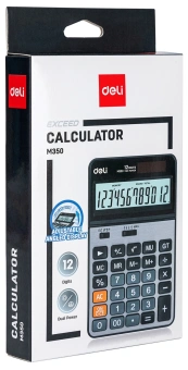 Калькулятор настольный Deli EM350 серебристый металлик 12-разр. - купить недорого с доставкой в интернет-магазине