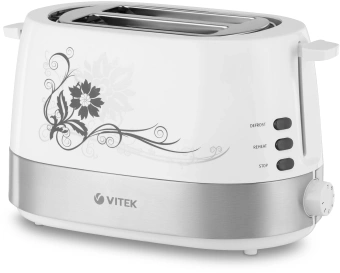 Тостер Vitek VT-7160 850Вт белый - купить недорого с доставкой в интернет-магазине