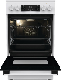 Плита Электрическая Gorenje GECS5C70WA белый/черный стеклокерамика (без крышки) - купить недорого с доставкой в интернет-магазине
