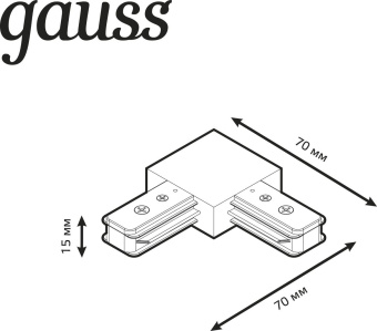 Соединитель Gauss TR107 черный - купить недорого с доставкой в интернет-магазине