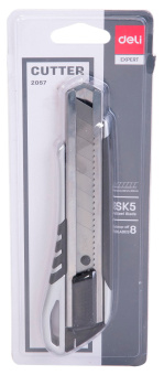Нож канцелярский Deli E2057 шир.лез.18мм сталь серый/черный блистер - цена, купить или заказать с доставкой в интернет-магазине Нож канцелярский Deli E2057 шир.лез.18мм сталь серый/черный блистер - купить недорого с доставкой в интернет-магазине
