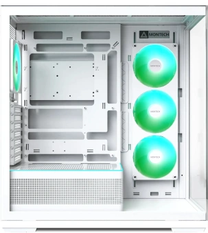 Корпус Montech TG3 белый без БП ATX 9x120mm 4x140mm 2xUSB3.0 audio bott PSU - купить недорого с доставкой в интернет-магазине