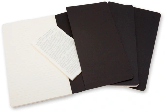 Блокнот Moleskine CAHIER JOURNAL QP311 Pocket 90x140мм обложка картон 64стр. линейка черный (3шт) - купить недорого с доставкой в интернет-магазине