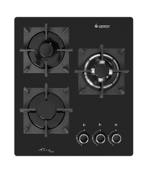 Газовая варочная поверхность Gefest ПВГ 2100-01 К33 черный - купить недорого с доставкой в интернет-магазине