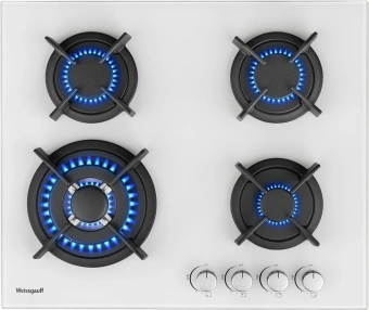 Газовая варочная поверхность Weissgauff HGG 640 WG Nano белый - купить недорого с доставкой в интернет-магазине