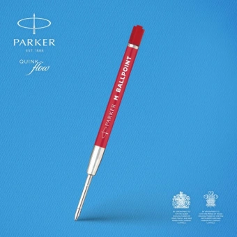 Стержень шариковый Parker QuinkFlow Basic Z09 (CW2166545) M 1мм красные чернила блистер (2шт) - купить недорого с доставкой в интернет-магазине