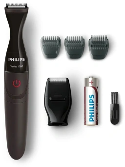 Триммер Philips Series 1000 MG1100/16 черный (насадок в компл:5шт) - купить недорого с доставкой в интернет-магазине
