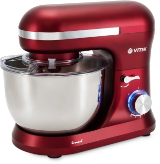 Миксер планетарный Vitek VT-PM0111 1500Вт вишневый - купить недорого с доставкой в интернет-магазине