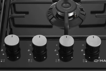 Газовая варочная поверхность Maunfeld EGHE.64.3STS-EB/G черный - купить недорого с доставкой в интернет-магазине