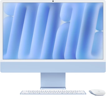 Моноблок Apple iMac A3137 24" 4.5K M4 10 core (4) 16Gb SSD256Gb 10 core GPU macOS WiFi BT 143W клавиатура мышь Cam синий 4480x2520 - купить недорого с доставкой в интернет-магазине