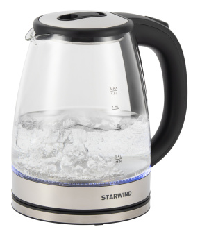 Чайник электрический Starwind SKG4777 1.8л. 2000Вт черный/прозрачный корпус: стекло - цена, купить или заказать с доставкой в интернет-магазине Чайник электрический Starwind SKG4777 1.8л. 2000Вт черный/прозрачный корпус: стекло - купить недорого с доставкой в интернет-магазине