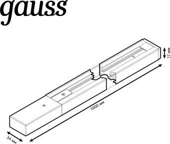 Шинопровод Gauss TR101 белый - купить недорого с доставкой в интернет-магазине